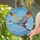 Flying Sandhill Crane Stained Glass Mosaic Art - Vibrant Jewel Tone Sky Window Decor Stained Glass Suncatcher - 1