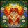 Colorful Red Orange Pomeranian Dog Stained Glass Art with Flowers - Tiffany Style Pet Lover Gift Stained Glass Suncatcher - 5