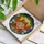 Colorful Red Orange Pomeranian Dog Stained Glass Art with Flowers - Tiffany Style Pet Lover Gift Stained Glass Suncatcher - 3