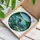 Loon Family Stained Glass Lake View with Water Lilies & Green Island Trees Stained Glass Suncatcher - 3
