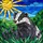 Badger Lavender Tiffany Stained Glass Art - Intricate Nature Hills Sky Sun Design Stained Glass Suncatcher - 5