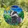 Badger Lavender Tiffany Stained Glass Art - Intricate Nature Hills Sky Sun Design Stained Glass Suncatcher - 2