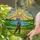 Male Golfer Stained Glass Tiffany Art - Dynamic Golf Course Sunburst Sport Gift for Dad Stained Glass Suncatcher - 1