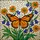 Monarch Butterfly Stained Glass Daisy Bell Flowers - Tiffany Style Iridescent Sunlight Decor Stained Glass Suncatcher - 5