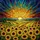 Radiant Sun Sunflowers Stained Glass Art Field Horizon Landscape Garden View Stained Glass Suncatcher - 5
