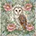 Majestic Barn Owl Pink Peony Flowers - Tiffany Style Stained Glass Window Art Decor Stained Glass Suncatcher - 5