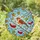 Intricate Stained Glass Bird Red Berries Snow Branch Winter Sky Mosaic Tiffany Style Stained Glass Suncatcher - 2