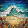 Crashing Ocean Waves Sandy Beach Seashells Art - Tiffany Style Glass Amelia 2026 Golden Swirls Stained Glass Suncatcher - 5