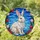 Fluffy White Rabbit Stained Glass Spring Flowers Tiffany Jewel Tones Mosaic Sky Art Stained Glass Suncatcher - 2