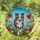 Merle Australian Shepherd Dog Tiffany Stained Glass Wildflower Mosaic Glowing Art Stained Glass Suncatcher - 2