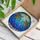 Mirrored Sea Turtles Radiant Sun Rays Ocean Waves - Seashell Underwater Scene Art Gift Stained Glass Suncatcher - 3