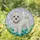 Fluffy Bichon Frise Dog Stained Glass Art Tiffany Style Jewel Tones Cloud Sky Foliage Stained Glass Suncatcher - 2