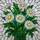 Blooming White Daisy Flowers Yellow Centers Green Leaves - Tiffany Stained Glass Mosaic Art Stained Glass Suncatcher - 5