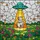 Tiffany Glass UFO Capybara Abduction Art - Flying Saucer Tractor Beam Alien Space Design Stained Glass Suncatcher - 5