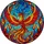 Majestic Phoenix Stained Glass Tiffany Art - Circular Flame Feather Mosaic Radiant Jewel Tones Stained Glass Suncatcher - 5