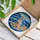 Sphynx Cat Stained Glass Blue Eyes Ocean Waves Beach Sky Mosaic Tiffany Stained Glass Suncatcher - 3
