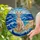 Sphynx Cat Stained Glass Blue Eyes Ocean Waves Beach Sky Mosaic Tiffany Stained Glass Suncatcher - 1