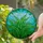 Tiffany Style Stained Glass Fern Fronds - Emerald Green Aqua Blue Organic Mosaic Stained Glass Suncatcher - 1