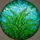 Tiffany Style Stained Glass Fern Fronds - Emerald Green Aqua Blue Organic Mosaic Stained Glass Suncatcher - 5