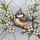 Plump Titmouse Bird Cherry Blossom Stained Glass Mosaic Window Art Tiffany Style Decor Stained Glass Suncatcher - 5
