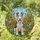 Wire-Haired Fox Terrier Stained Glass Wildflowers Meadow Art - Tiffany Style Dog Lover Stained Glass Suncatcher - 2