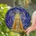 Tabby Cat UFO Tractor Beam Cosmic Galaxy Tiffany Stained Glass - Space Art Gift Stained Glass Suncatcher - 1