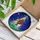 Bigfoot Unicorn UFO Rainbow Beam - Starry Cosmic Night Mosaic Fantasy Mythical Art Stained Glass Suncatcher - 3