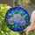 Vibrant Hydrangea Stained Glass Tiffany Art Floral Mosaic Swirling Jewel Tone Pattern Stained Glass Suncatcher - 1