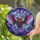 Stylized Bat Stained Glass Art - Tiffany Style Cosmic Nebulae Jewel Tone Home Decor Stained Glass Suncatcher - 1