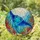 Majestic Manta Ray Stained Glass Suncatcher - Tiffany Style Underwater Mosaic Jewel Tones - 2