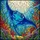 Majestic Manta Ray Stained Glass Suncatcher - Tiffany Style Underwater Mosaic Jewel Tones - 5