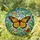 Monarch Butterfly Stained Glass Art - High Contrast Tiffany Foliage & Blue Sky Mosaic Stained Glass Suncatcher - 2