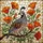 California Quail Poppy Flowers Stained Glass Art - Tiffany Style Mosaic Garden Decor Gift Stained Glass Suncatcher - 5