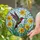 Hummingbird Stained Glass Art with Yellow Daffodils - Tiffany Style Mosaic Home Decor Gift Stained Glass Suncatcher - 1
