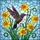 Hummingbird Stained Glass Art with Yellow Daffodils - Tiffany Style Mosaic Home Decor Gift Stained Glass Suncatcher - 5