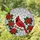 Red Cardinal Poinsettia Stained Glass Tiffany Style Luminous Holiday Home Decor Gift Stained Glass Suncatcher - 2
