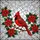 Red Cardinal Poinsettia Stained Glass Tiffany Style Luminous Holiday Home Decor Gift Stained Glass Suncatcher - 5