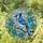 Majestic Blue Jay Stained Glass Tiffany Art - Floral Blossom Mosaic Iridescent Jewel Tones Stained Glass Suncatcher - 2