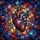 Anatomical Heart Cosmic Galaxy Nebula Tiffany Stained Glass Art Intricate Patterns Stained Glass Suncatcher - 5