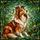 Tiffany Stained Glass Sheltie Dog - Colorful Foliage Mosaic Home Decor Gift for Dog Lovers Stained Glass Suncatcher - 5
