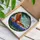 Tiffany Style Stained Glass Red-tailed Hawk Soaring Mountain Pine Forest Sun Jewel Tones Stained Glass Suncatcher - 3
