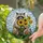Detailed Stained Glass Raccoon Sunflowers Mosaic Art - Glowing Tiffany Style Wildlife Nature Decor Stained Glass Suncatcher - 1