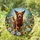 Tiffany Stained Glass Chocolate Lab Wildflowers Meadow Mosaic - Happy Dog Lover Gift Stained Glass Suncatcher - 2