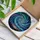Aurora Borealis Pine Forest Stained Glass - Celestial Night Sky Starry Art Decor Stained Glass Suncatcher - 3