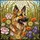German Shepherd Stained Glass Wildflower Art Tiffany Style - Intricate Dog Decor Stained Glass Suncatcher - 5