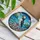 Atlantic Puffin Multi-Color Beak Stained Glass Coastal Wildflowers Seascape Art Stained Glass Suncatcher - 3