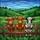 Baby Calves Peeking Stained Glass Art - Highland Calf & Rustic Fence Tiffany Hills Stained Glass Suncatcher - 5