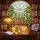 Golden Retriever Sleeping Dog in Cozy Library Bookshelf Lamp Stained Glass Style Stained Glass Suncatcher - 5