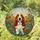 Basset Hound Dog Stained Glass Meadow Wildflowers - Pet Lover Home Decor Gift Stained Glass Suncatcher - 2