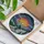 Skier Carving Snow Mountain Tiffany Style Stained Glass - Radiant Sunset Sunrise Gift Stained Glass Suncatcher - 3
